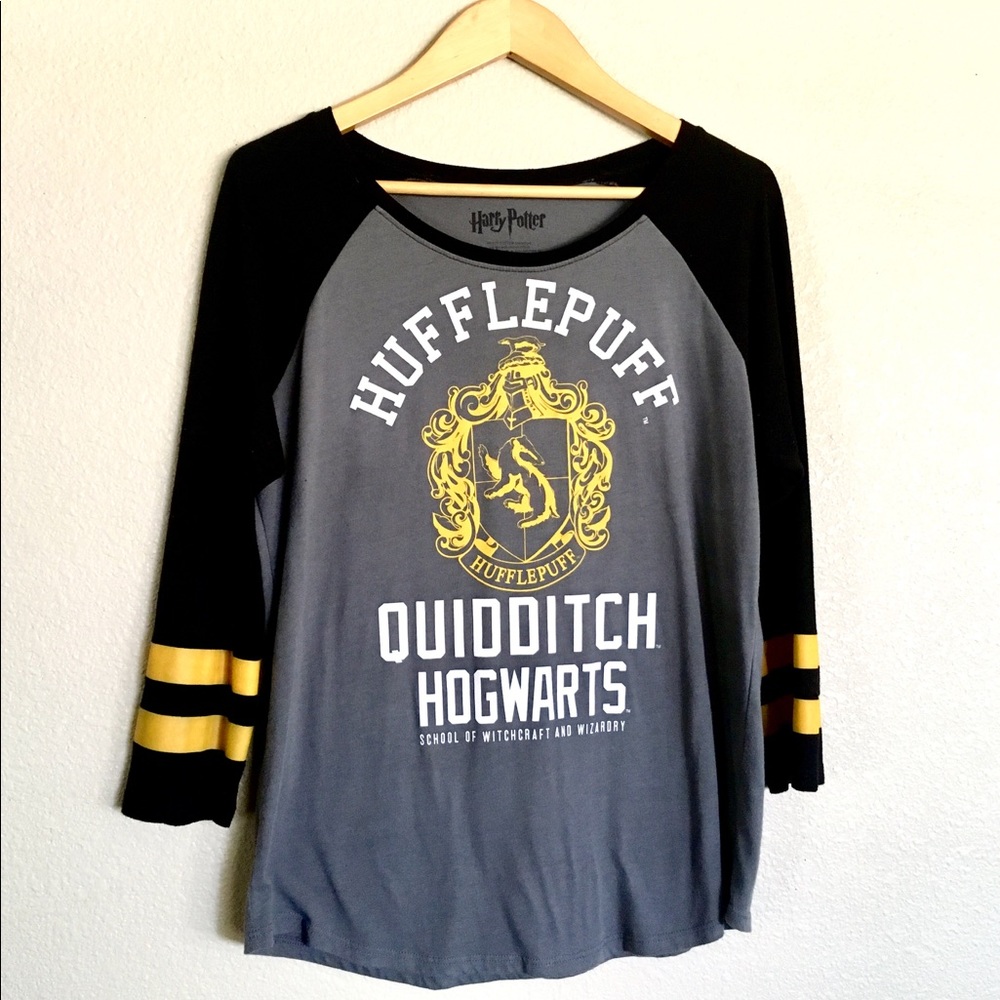 Harry Potter Hufflepuff Quidditch Raglan Shirt